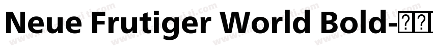 Neue Frutiger World Bold字体转换